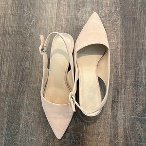 Franco Sarto Pink Suede Kitten Heels